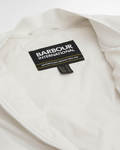 Barbour International Emerson Womens Quilted Sweatshirt - Vaporous Grey | CHO | Designer Womens Sweatshirts