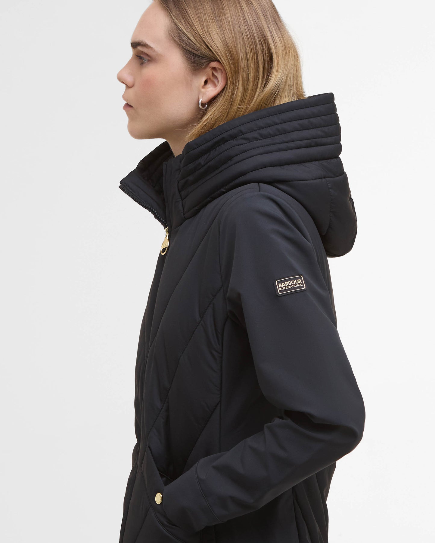 Barbour International Diablo Womens Quilted Sweat - Black