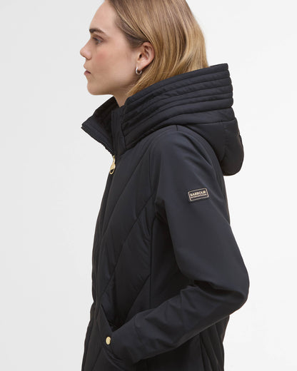Barbour International Diablo Womens Quilted Sweat - Black