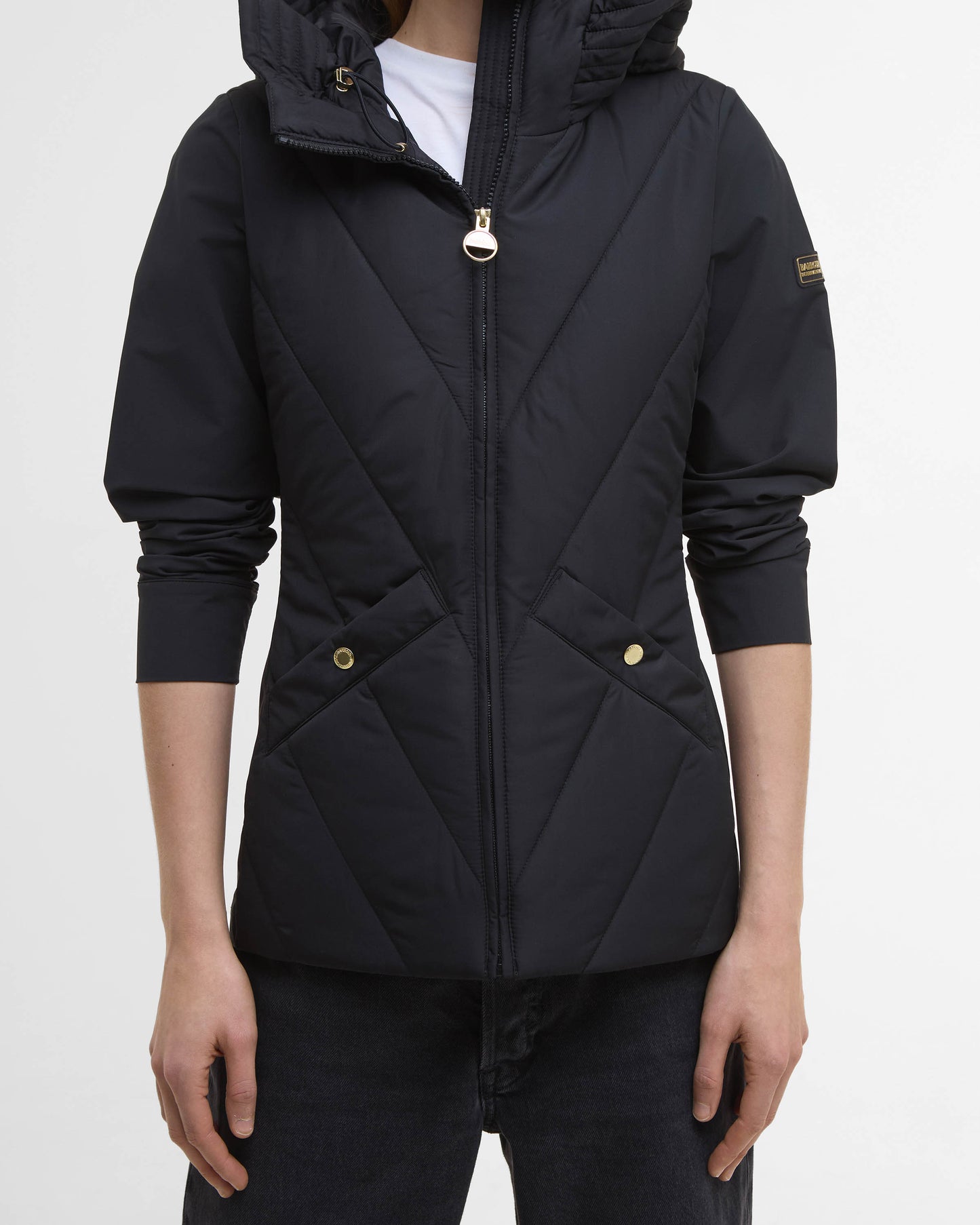 Barbour International Diablo Womens Quilted Sweat - Black