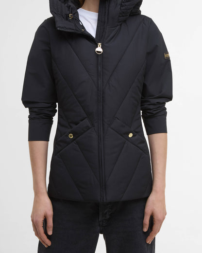 Barbour International Diablo Womens Quilted Sweat - Black