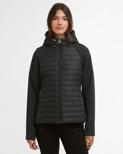 Barbour International Valentina Womens Quilted Hybrid Jacket - Black