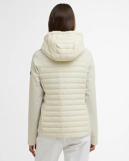 Barbour International Valentina Womens Quilted Hybrid Jacket - Bone White