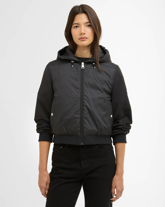 Barbour International Equinox Womens Quilted Sweat - Black | CHO | Designer Womens Jackets