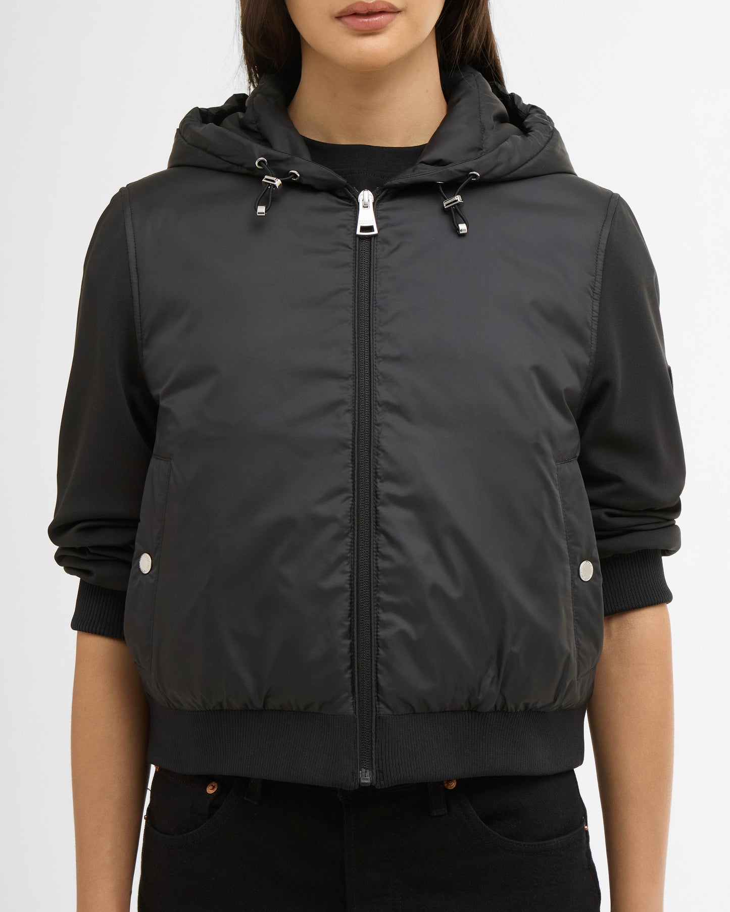Barbour International Equinox Womens Quilted Sweat - Black | CHO | Designer Womens Jackets