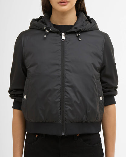 Barbour International Equinox Womens Quilted Sweat - Black | CHO | Designer Womens Jackets