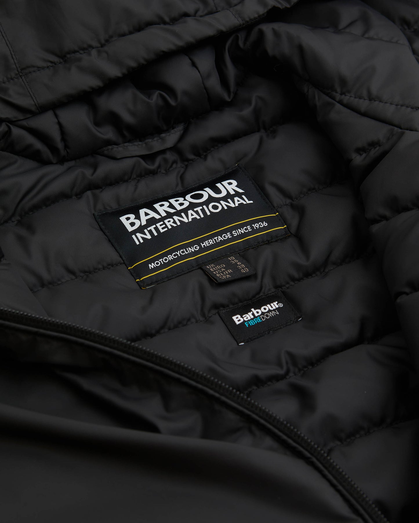 Barbour International Equinox Womens Quilted Sweat - Black | CHO | Designer Womens Jackets