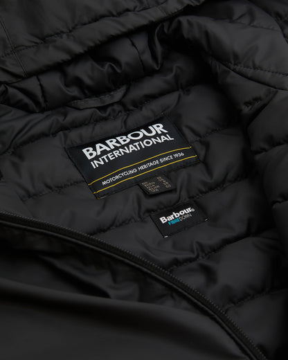 Barbour International Equinox Womens Quilted Sweat - Black | CHO | Designer Womens Jackets
