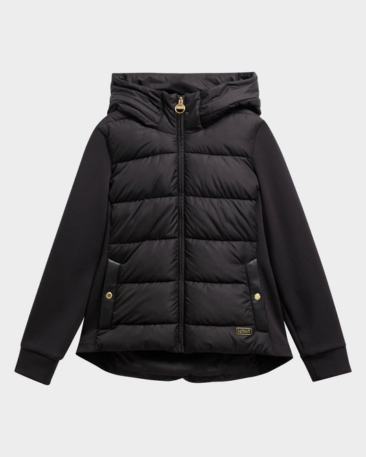 Barbour International Conway Womens Quilted Hybrid Jacket - Black