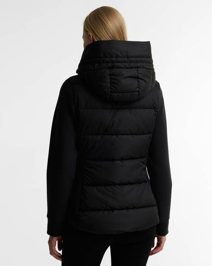 Barbour International Conway Womens Quilted Hybrid Jacket - Black | CHO | Designer Womens Hybrid Jackets