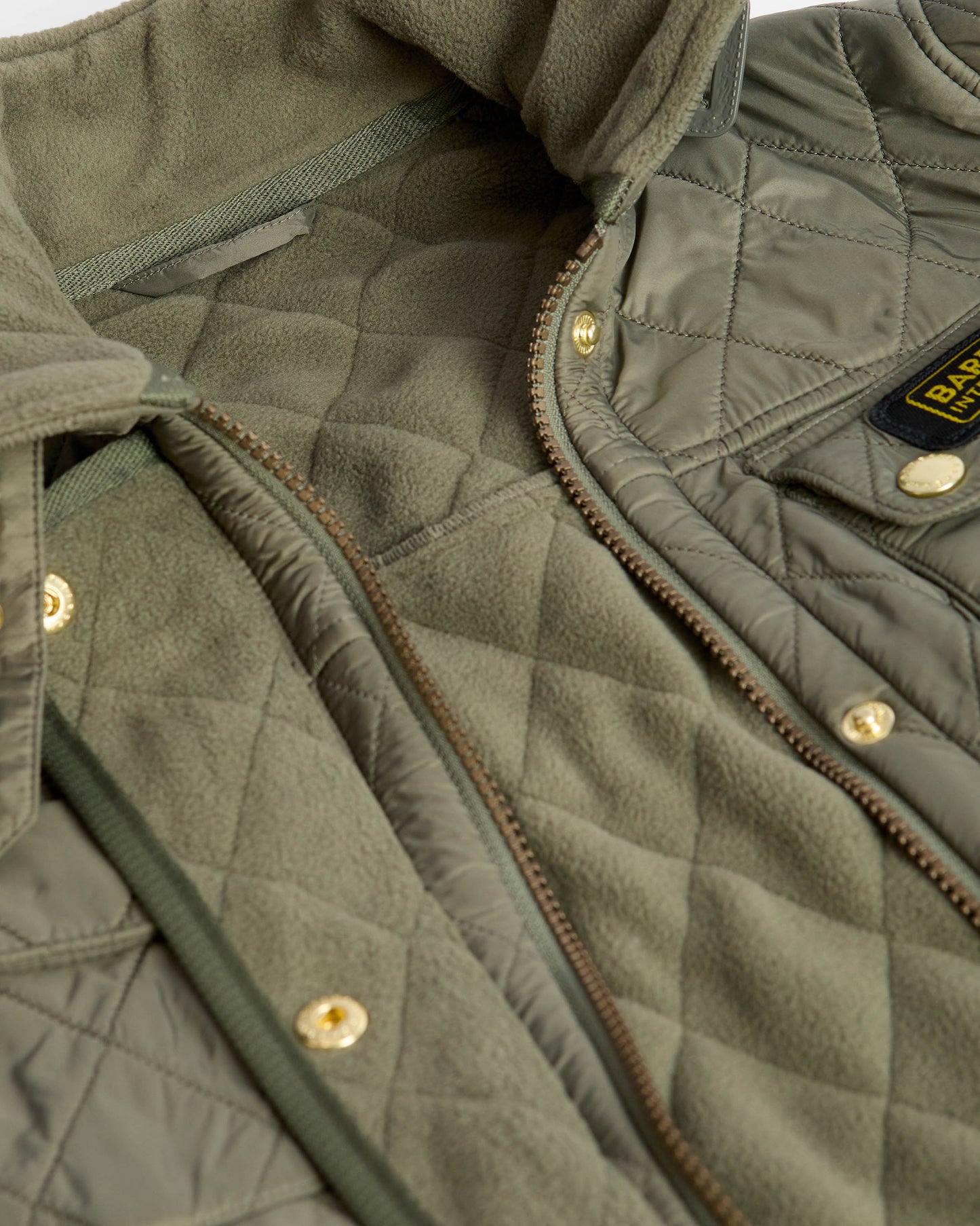 Barbour International Womens Polarquilt Jacket - Dusky Khaki