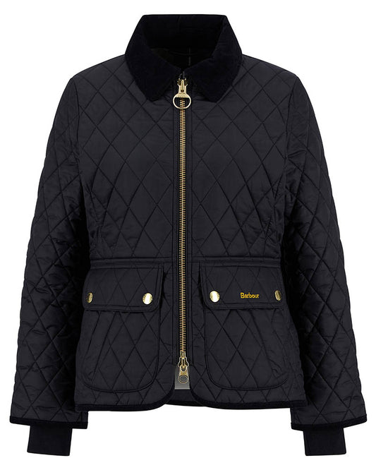 Barbour Fitted Beadnell Womens Quilted Jacket - Black/Classic