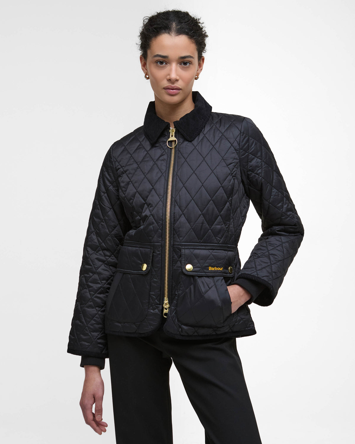 Barbour Fitted Beadnell Womens Quilted Jacket - Black/Classic | CHO | Designer Womens Coats & Jackets
