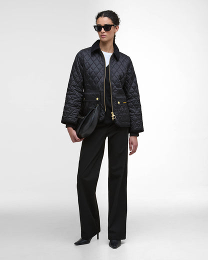 Barbour Fitted Beadnell Womens Quilted Jacket - Black/Classic | CHO | Designer Womens Coats & Jackets