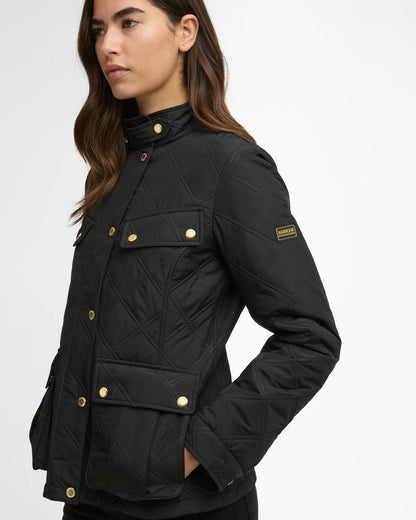 Barbour International Halsey Womens Quilted Jacket - Black