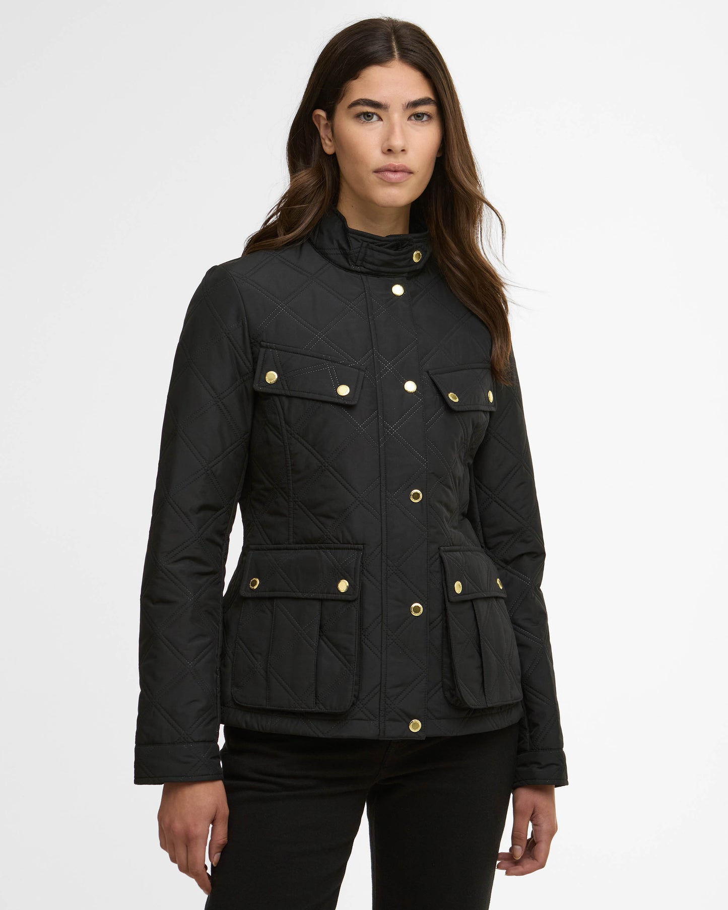 Barbour International Halsey Womens Quilted Jacket - Black