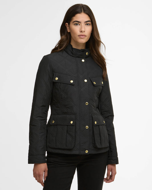 Barbour International Halsey Womens Quilted Jacket - Black