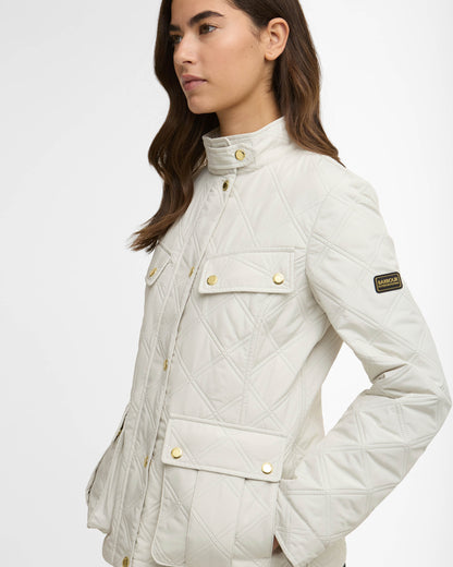 Barbour International Halsey Womens Quilted Jacket - Silver Birch