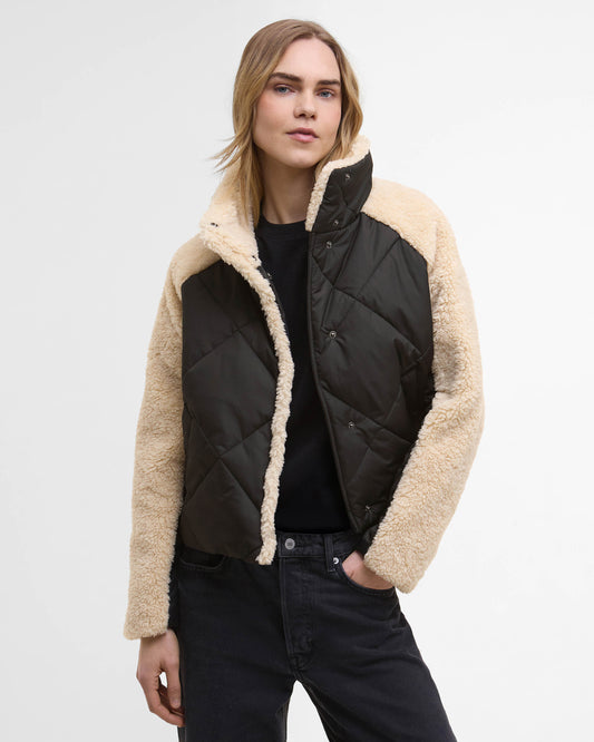 Barbour International Osaka Womens Quilted Jacket - Black/Jasmine
