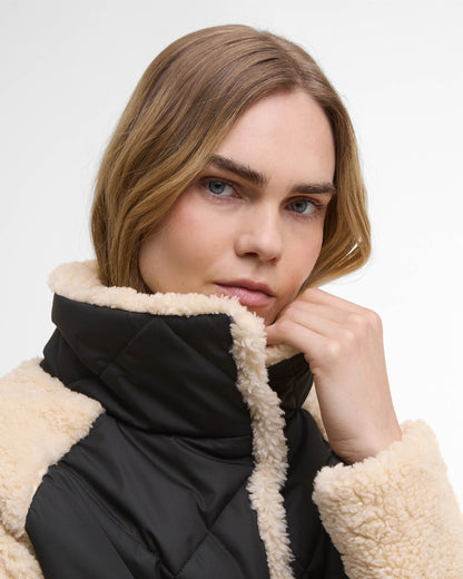 Barbour International Osaka Womens Quilted Jacket - Black/Jasmine
