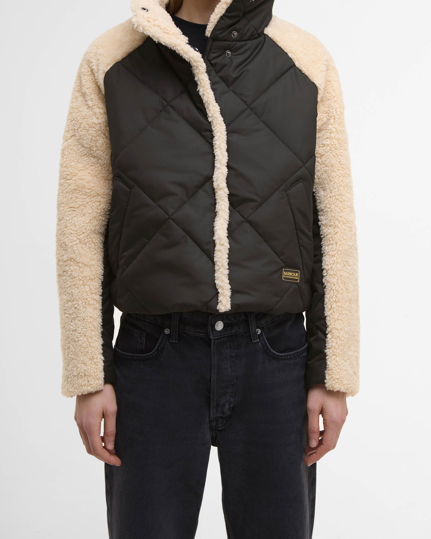 Barbour International Osaka Womens Quilted Jacket - Black/Jasmine