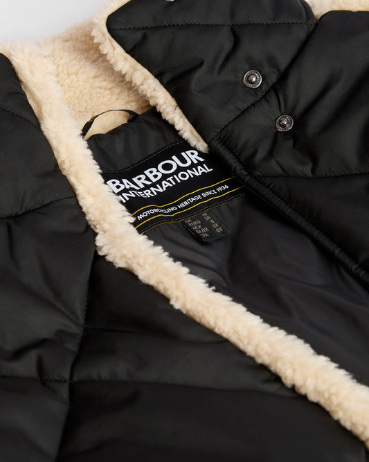 Barbour International Osaka Womens Quilted Jacket - Black/Jasmine