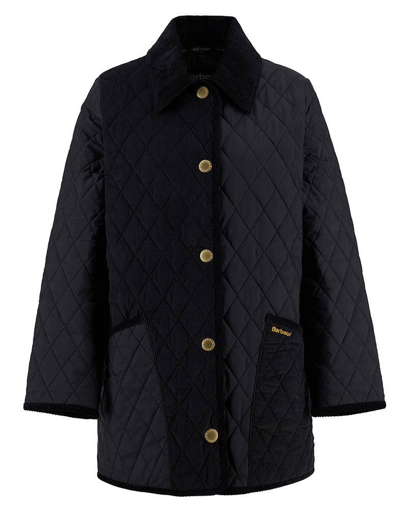 Barbour Meryl Womens Quilted Jacket - Black/Classic Tartan