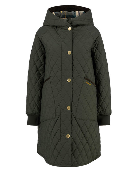 Barbour Hilary Womens Quilted Jacket - Olive/Ancient Tartan