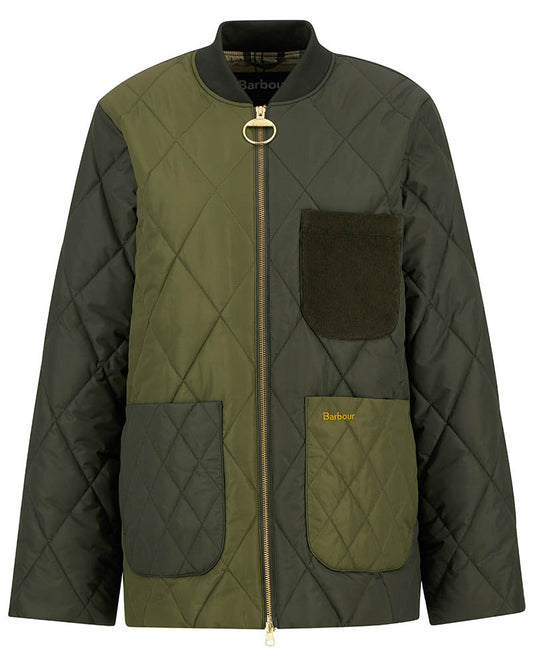 Barbour Leonie Womens Quilted Jacket - Olive/Dark Moss/Ancient