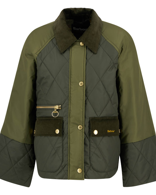 Barbour Martha Womens Quilted Jacket - Olive/Dark Moss/Ancient Tartan