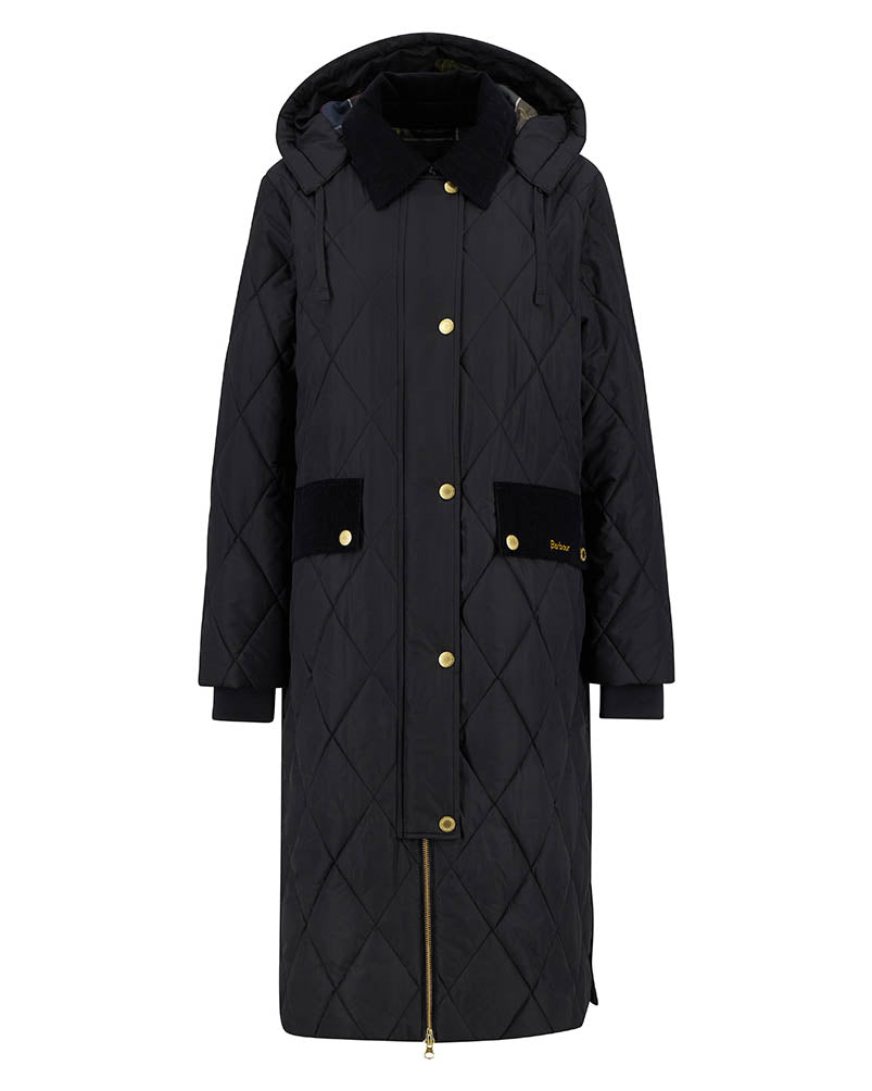 Barbour Meredith Womens Quilted Jacket - Black/Classic Tartan