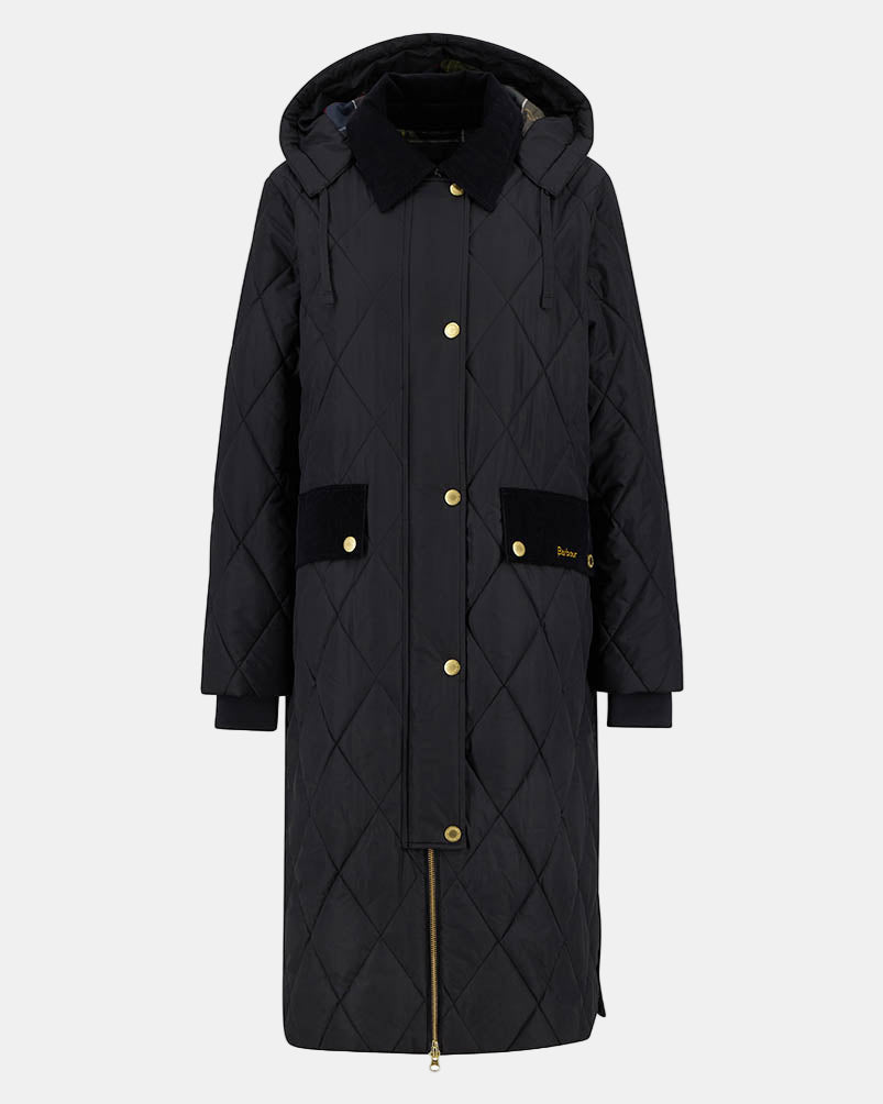 BARBOUR Meredith Womens Quilted Jacket - Black/Classic Tartan