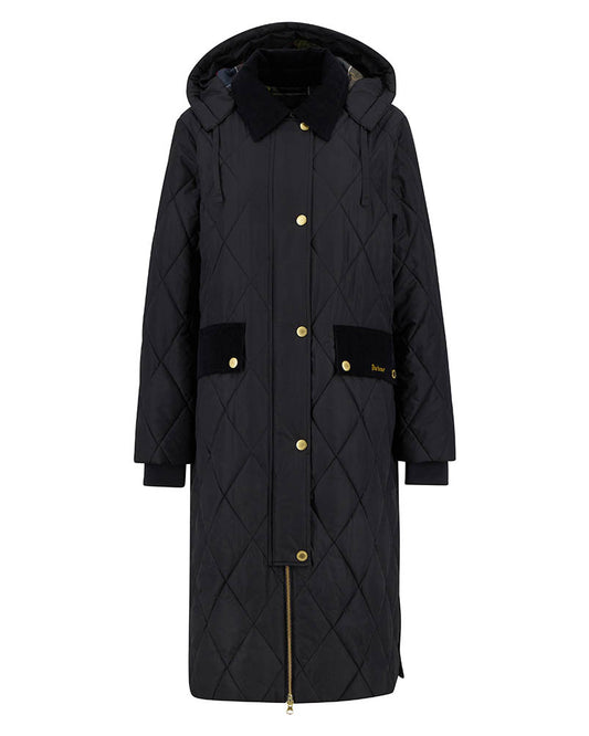Barbour Meredith Womens Quilted Jacket - Black/Classic Tartan