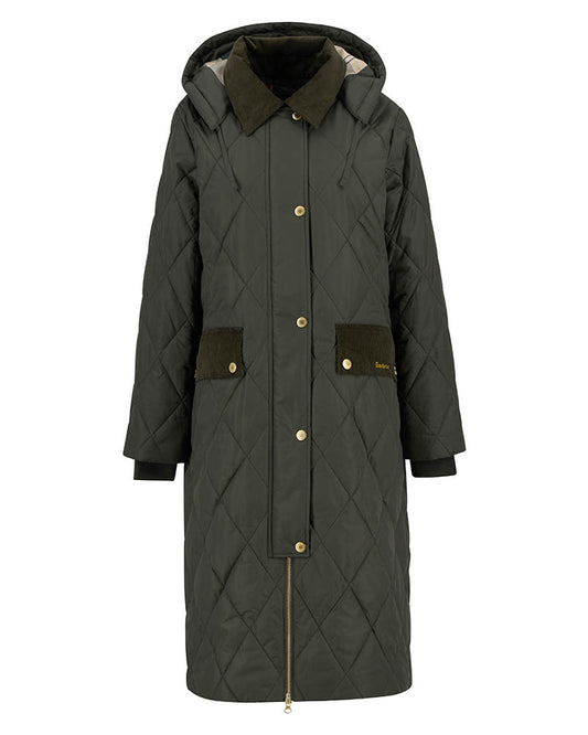 Barbour Meredith Womens Quilted Jacket - Olive/Ancient Tartan