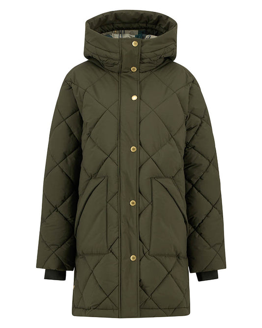 Barbour Kailyn Womens Puffer Jacket - Olive/Ancient Tartan