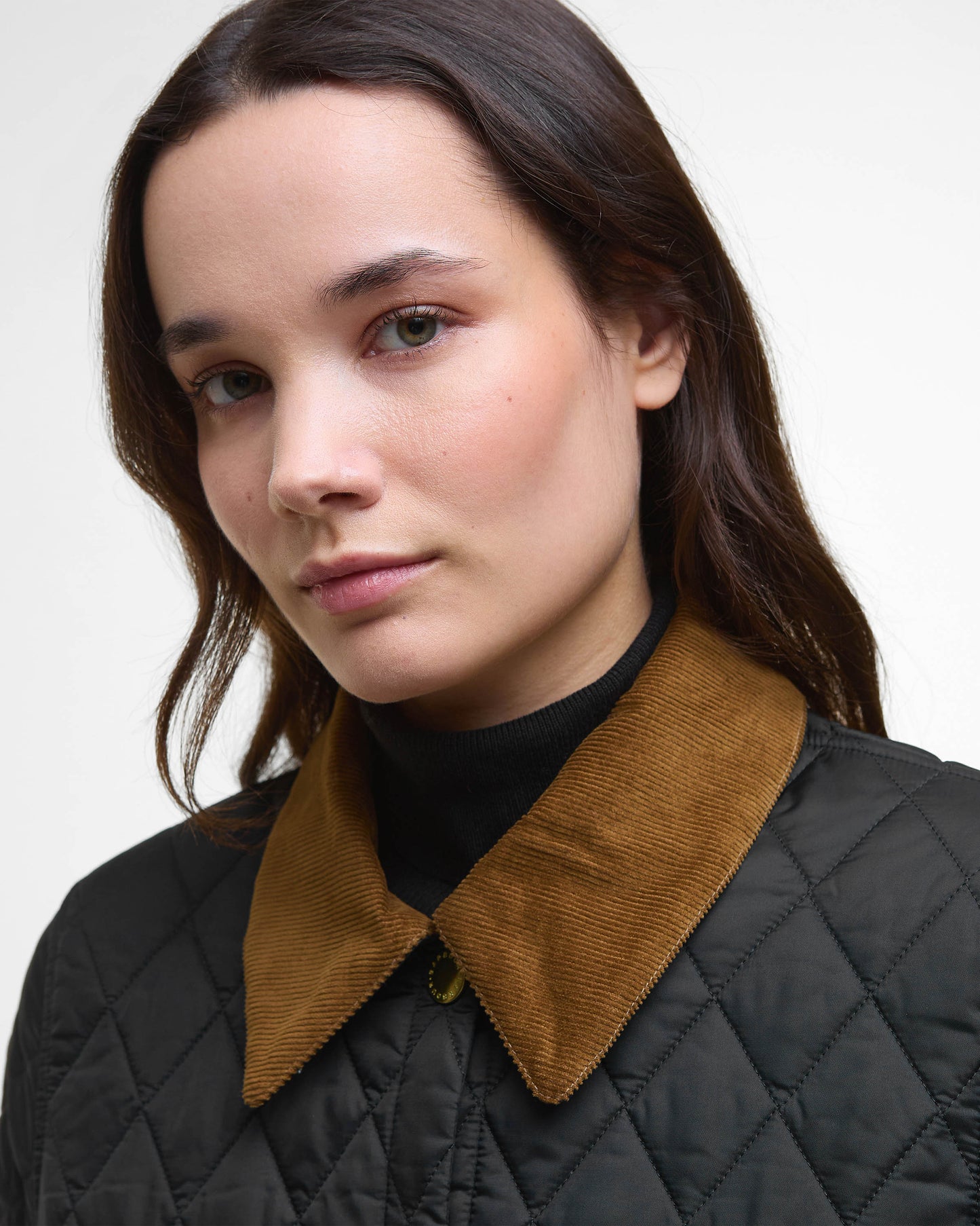 Barbour Icons Cropped Liddesdale Womens Quilted Jacket - Black/Classic | CHO | Designer Womens Coats & Jackets