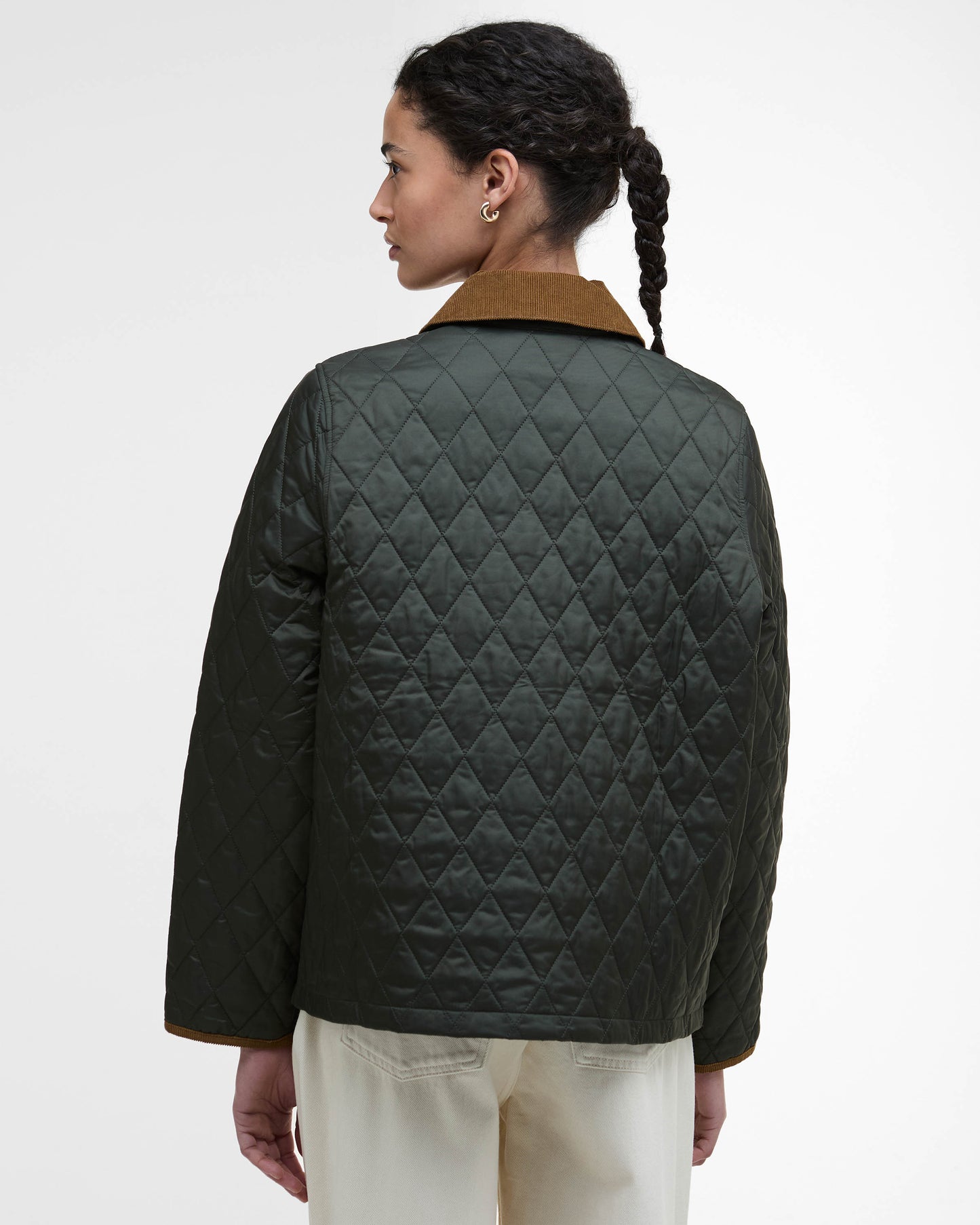 Barbour Icons Cropped Liddesdale Womens Quilted Jacket - Sage/Ancient