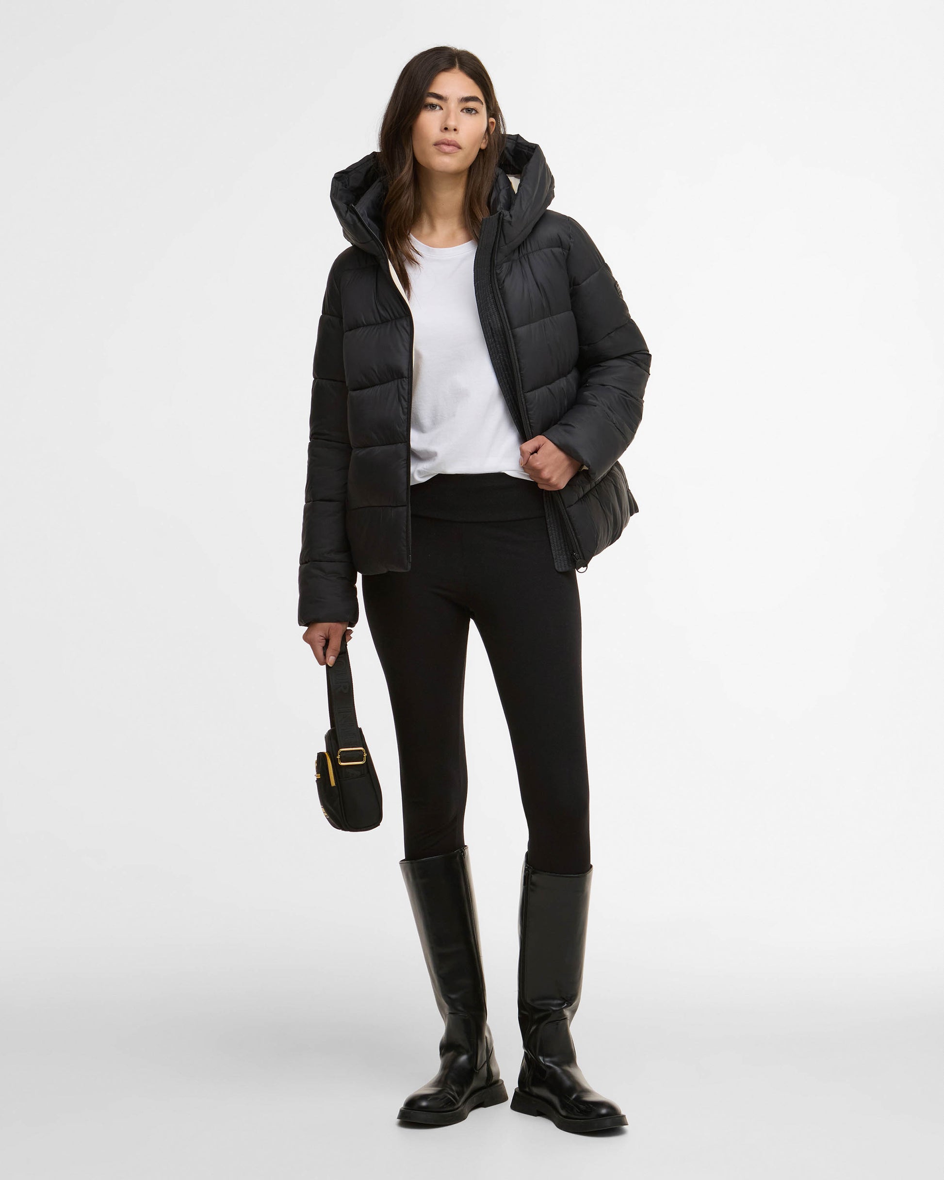 Barbour International Olivios Womens Puffer Jacket - Black - CHO - Designer Womens Coats & Jackets