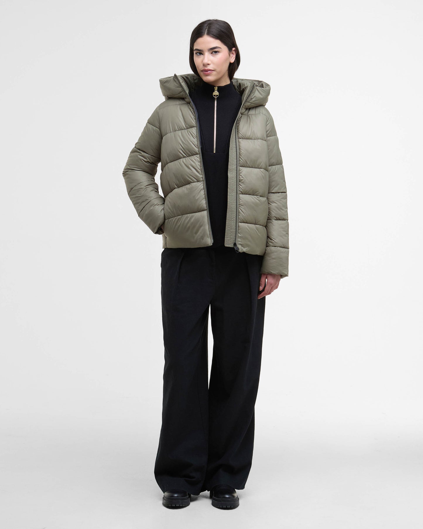 Barbour International Olivios Womens Puffer Jacket - Dusky Khaki