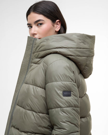 Barbour International Olivios Womens Puffer Jacket - Dusky Khaki