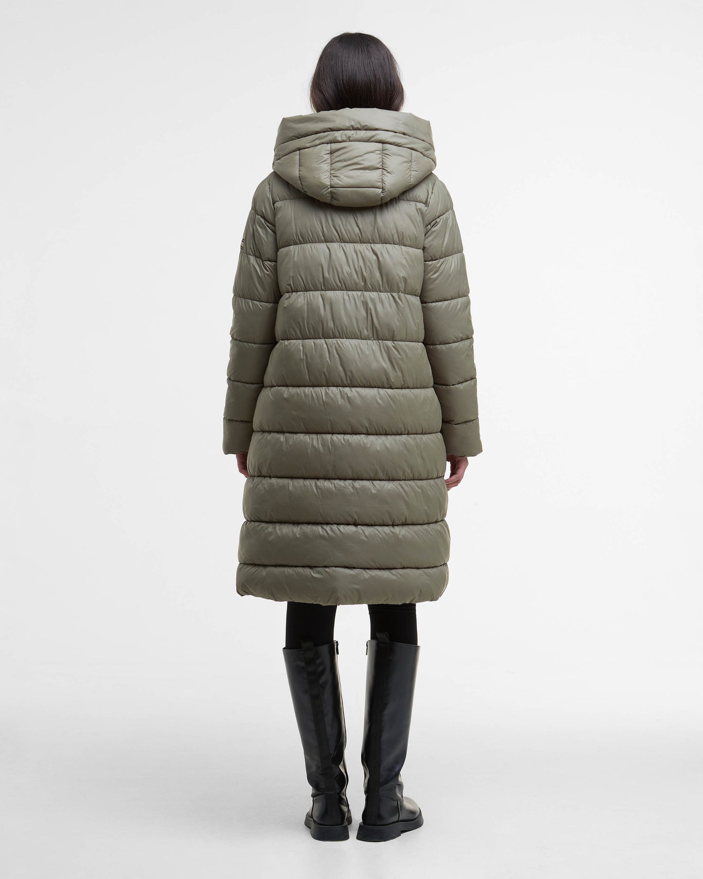 Barbour International Olivios Womens Longline Puffer Jacket - Dusky Khaki
