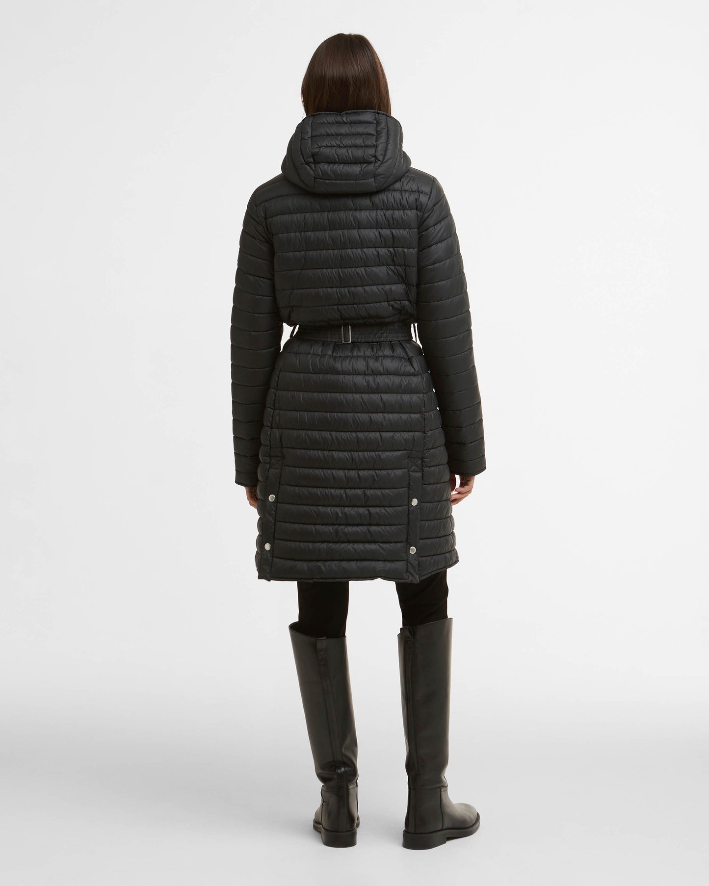 Barbour International Longline Jada Womens Puffer Jacket - Black