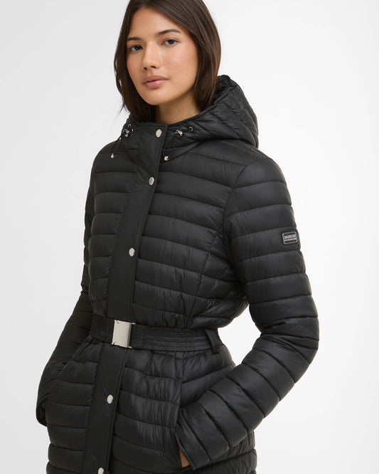 Barbour International Longline Jada Womens Puffer Jacket - Black