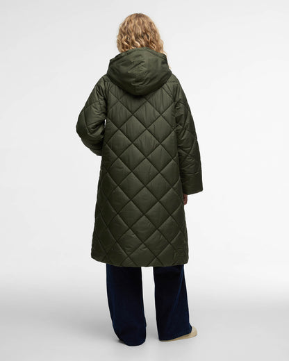 Barbour Braidley Womens Quilted Jacket - Olive/Ancient Tartan
