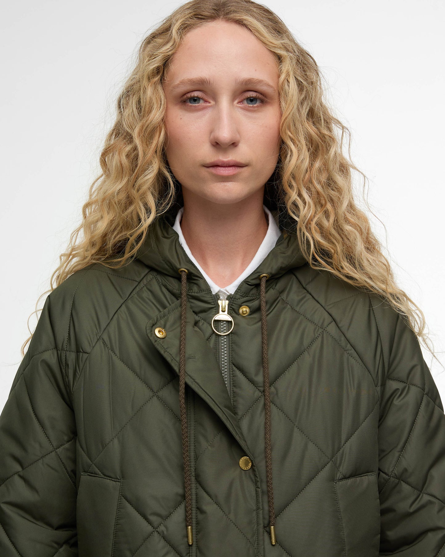 Barbour Braidley Womens Quilted Jacket - Olive/Ancient Tartan