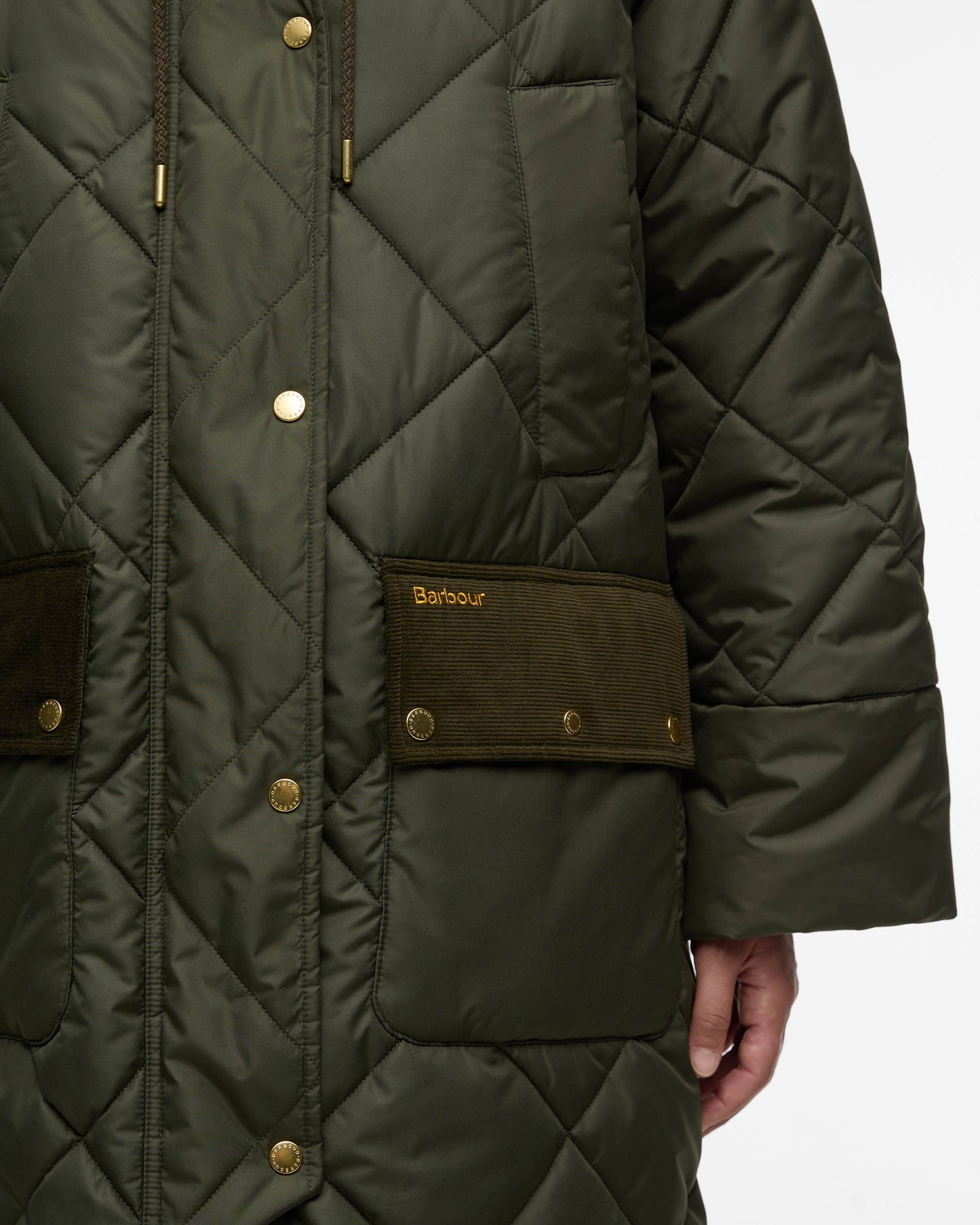 Barbour Braidley Womens Quilted Jacket - Olive/Ancient Tartan