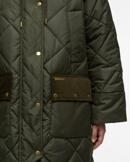 Barbour Braidley Womens Quilted Jacket - Olive/Ancient Tartan