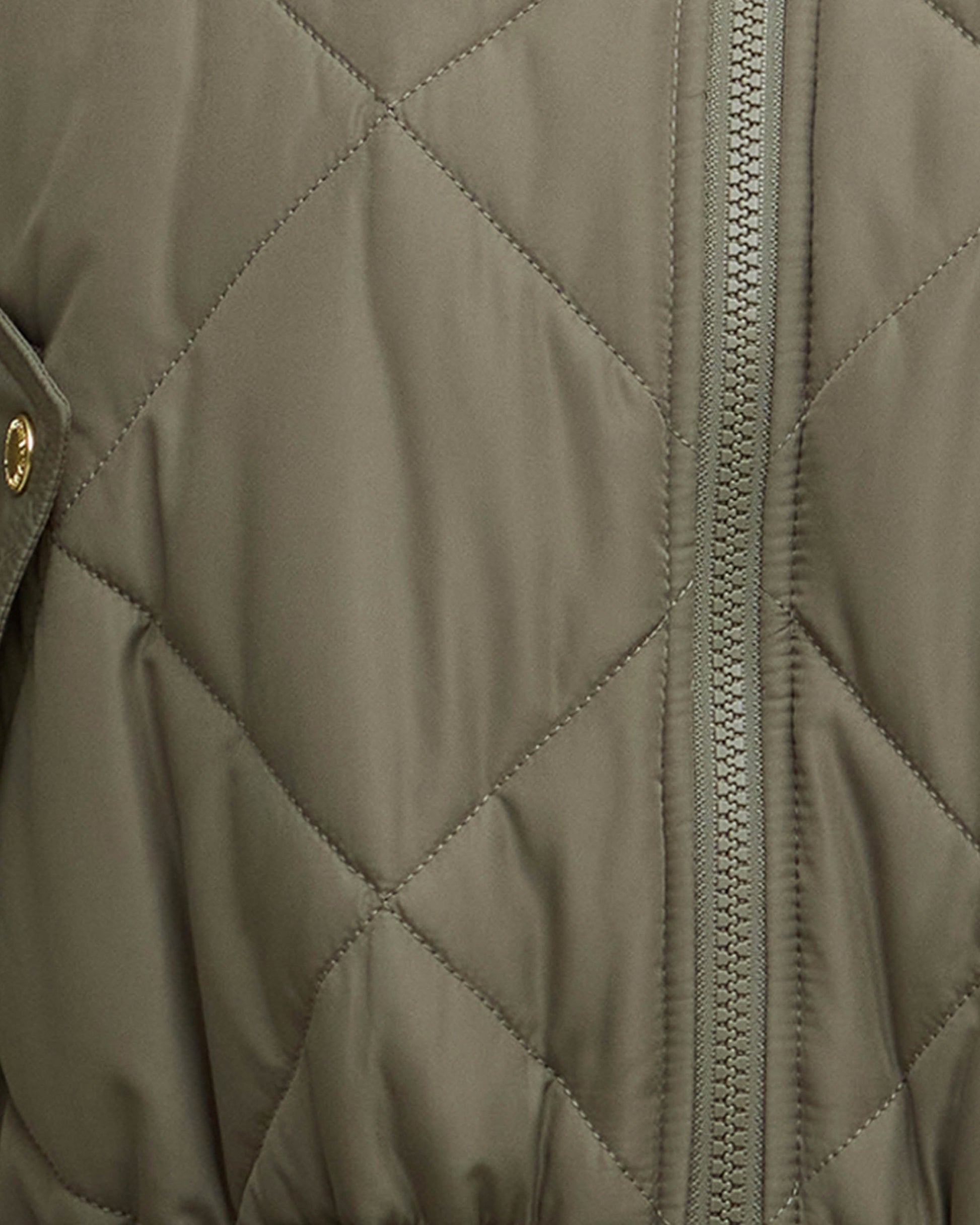 Barbour International Pagan Womens Quilted Jacket - Dusky Khaki | CHO | Designer Womens Padded Jackets