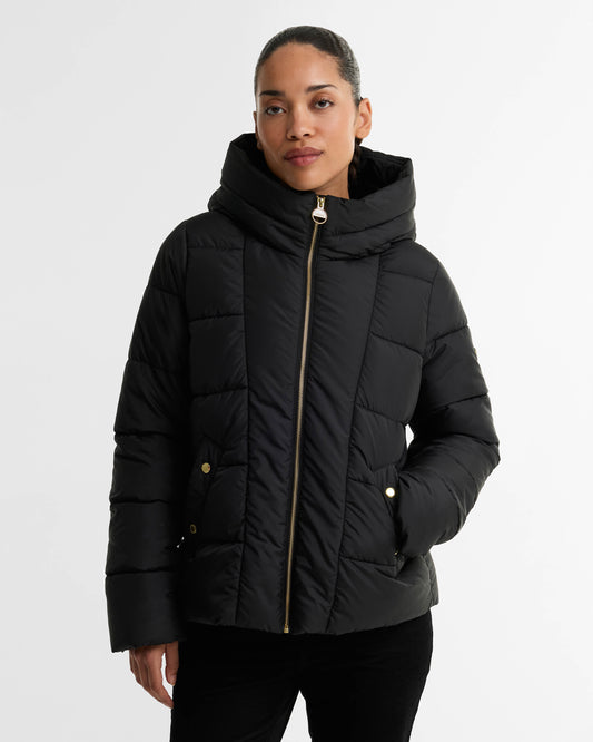 Barbour International Brantley Womens Puffer Jacket - Black | CHO | Designer Womens Puffer Jackets