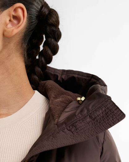 Barbour International Brantley Womens Puffer Jacket - Truffle | CHO | Designer Womens Puffer Jackets